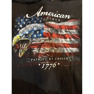 Delta Pro Weight American By Birth Patriot By Choice 1776 Eagle T-Shirt Black XL